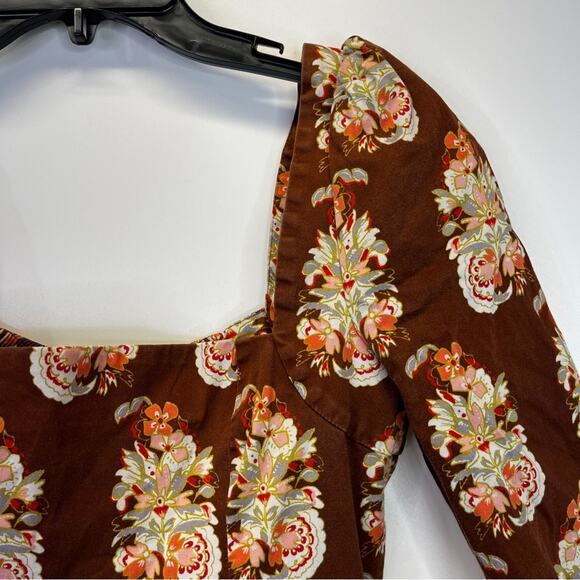 Cara Cara Red and Tan Ruffled Tiered Maxi Dress - Picture 5 of 13